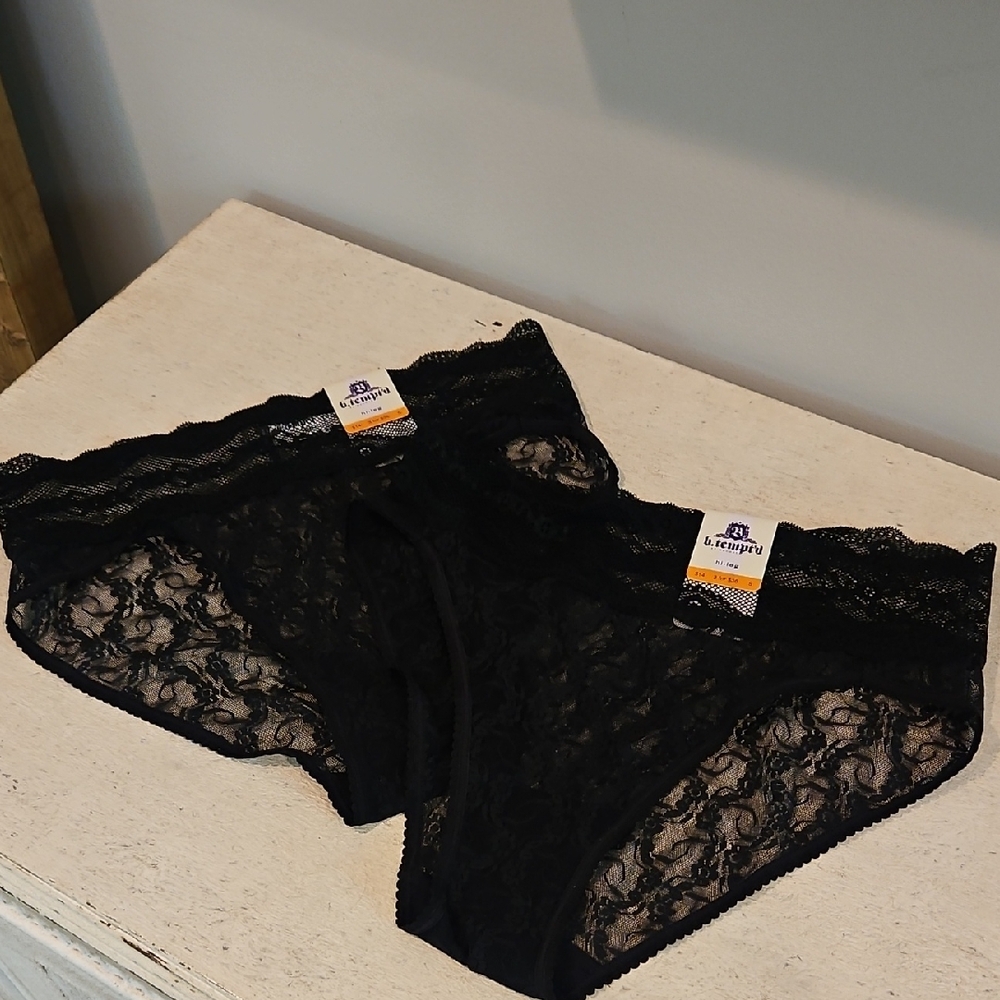 b.tempt'd By Wacol Black Lace Women's Panties